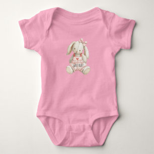 Cute Bunny Heart Bow Baby Bodysuit