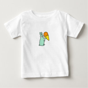 Cute Bunny Holding Ice Cream Baby T-Shirt