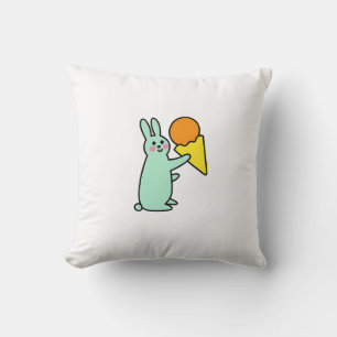Cute Bunny Holding Ice Cream Cushion