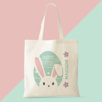 Cute Bunny Hoppy Easter egg hunt Personalised Name
