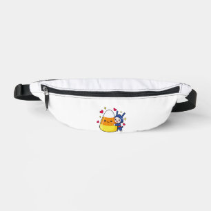 Cute Bunny Hugging Candy Corn Bum Bags