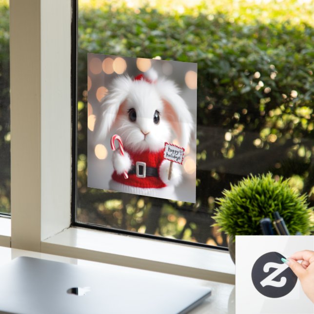 Cute bunny in a Christmas costume (Office)