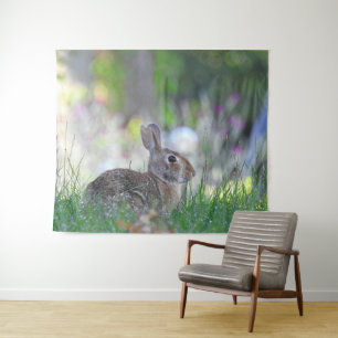 Cute Bunny in the Grass Tapestry