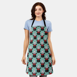 Cute Bunny in Wizard Hat Pattern Apron