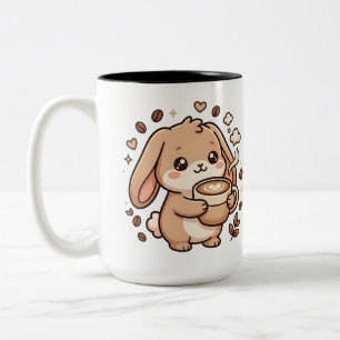 Cute Bunny Kawaii Coffee Mug Two-Tone