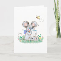Cute Bunny Kids Birthday Card