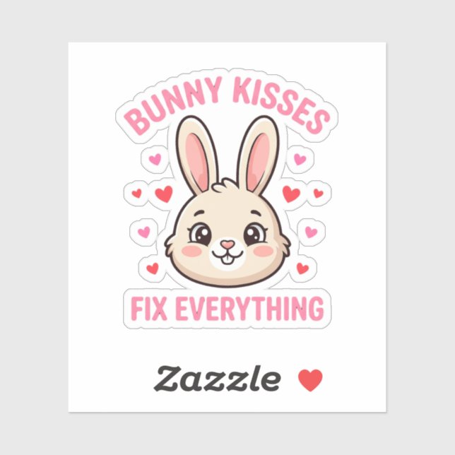Cute Bunny Kisses Fix Everything Rabbit Lover (Sheet)