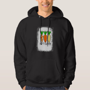 Cute Bunny Leopard Plaid Carrots Egg Hunting Happy Hoodie