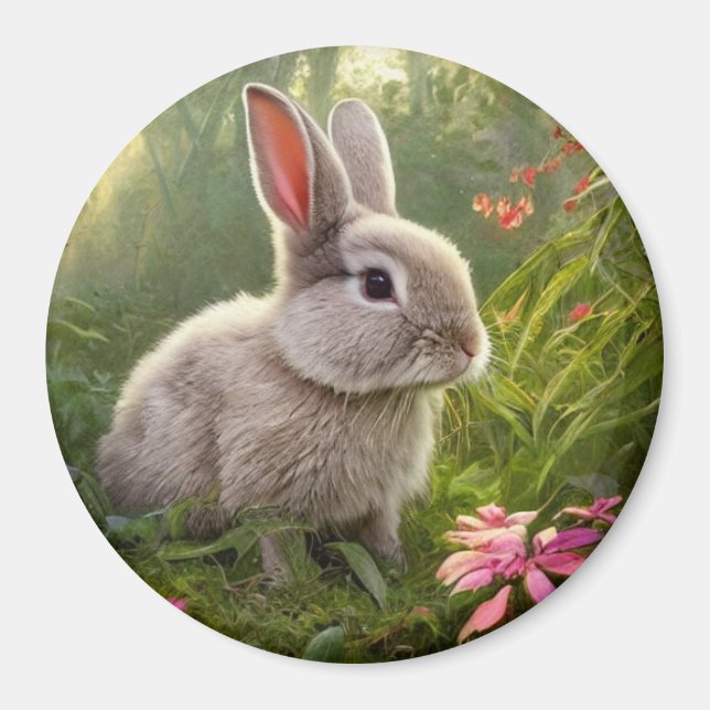Cute Bunny Magnet (Front)
