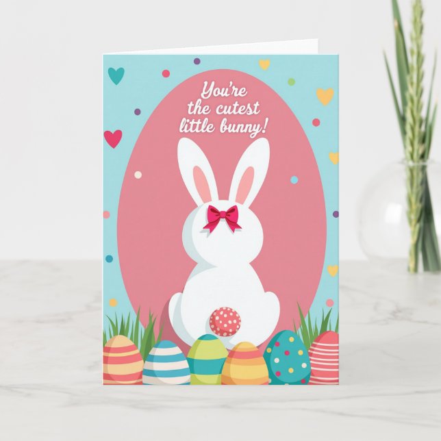 Cute Bunny Message Card (Front)