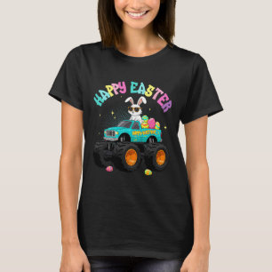 Cute Bunny Monster Truck Happy Easter For Kids Boy T-Shirt