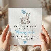 Cute Bunny Mother’s Day Card for Mummy To Be