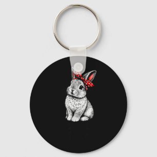 Cute Bunny Mum Mama Rabbit Happy Easter Day Women Key Ring