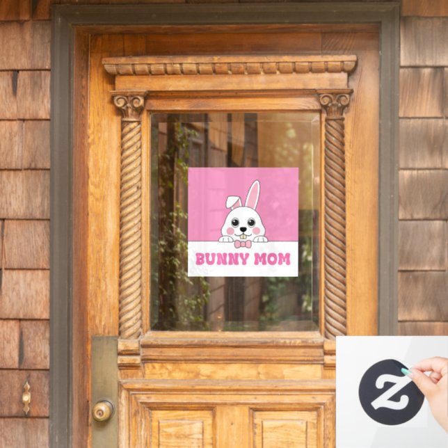 Cute Bunny Mum Pink  (Home Door)
