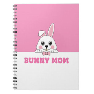 Cute Bunny Mum Pink Notebook