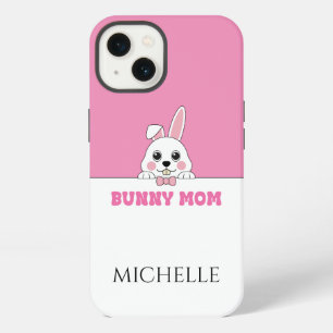 Cute Bunny Mum Pink Personalised iPhone 13 Case