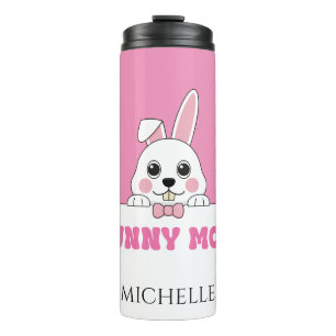 Cute Bunny Mum Pink Personalised Thermal Tumbler