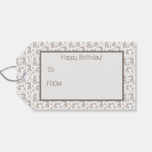 Cute Bunny Neutral Grey Baby's Gift Tags
