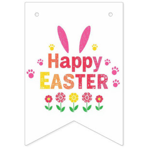 cute bunny painting Easter Eggs wrapping paper  Bunting