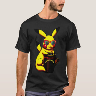 cute bunny puppuccino is drinking coffee T-Shirt