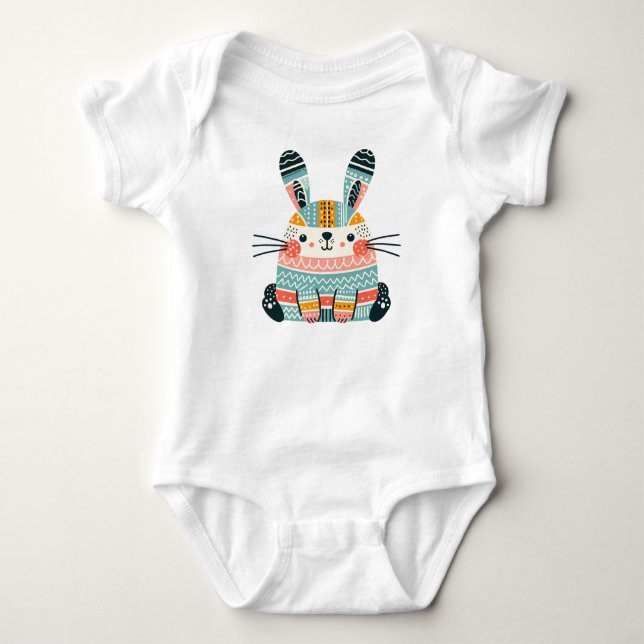 Cute Bunny Rabbit Baby Bodysuit (Front)