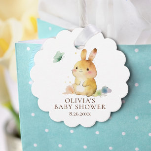 Cute Bunny Rabbit Baby Shower Favour Tags