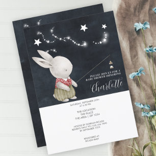 Cute Bunny Rabbit Baby Shower Invitation