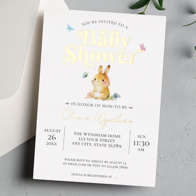 Cute Bunny Rabbit Baby Shower Neutral (Creator Uploaded)