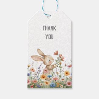 Cute bunny rabbit birthday gift tags