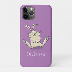 Cute bunny rabbit cartoon illustration iPhone 11 pro case