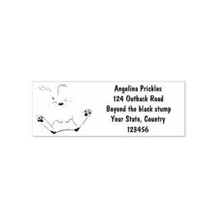 Cute bunny rabbit cartoon illustration self-inking stamp