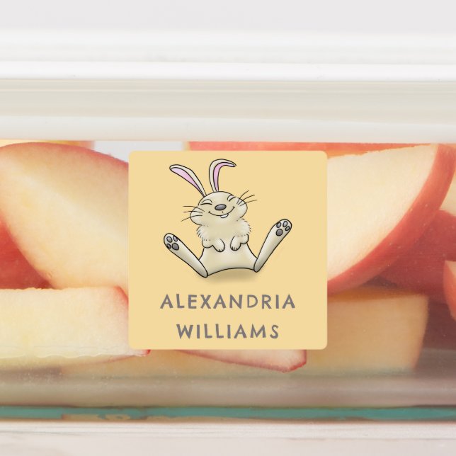 Cute bunny rabbit cartoon personalised (Affixed)