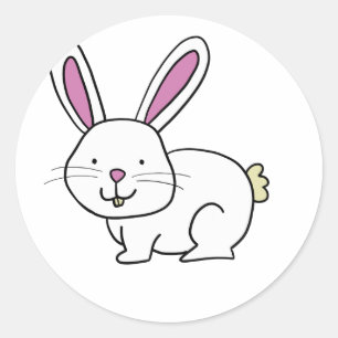 CUTE BUNNY RABBIT CLASSIC ROUND STICKER