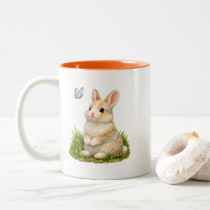 Cute Bunny Rabbit Coffee Mug Double Sided