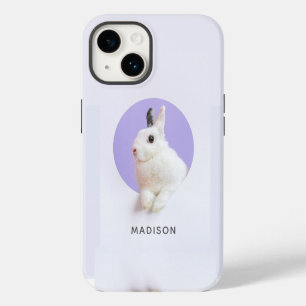 Cute Bunny Rabbit Easter Modern Chic Personalised iPhone 14 Case