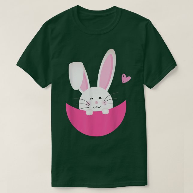 Cute Bunny Rabbit Easter  T-Shirt (Design Front)