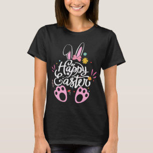 Cute Bunny Rabbit Egg Happy Easter Day 2024 Women T-Shirt