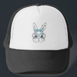 Cute Bunny Rabbit Face Tie Dye Glasses Girl Happy  Trucker Hat<br><div class="desc">Cute Bunny Rabbit Face Tie Dye Glasses Girl Happy Easter Day T-Shirt</div>