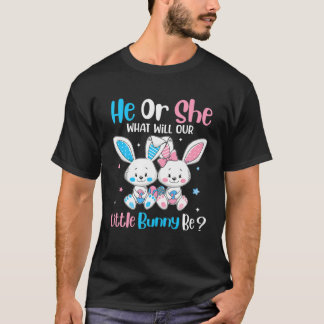 Cute Bunny Rabbit He Or She What Will Our Little B T-Shirt