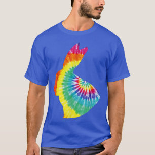 Cute Bunny Rabbit Hippie Tye Dye Colourful Easter T-Shirt