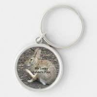 "CUTE BUNNY RABBIT, "MY LUCKY RABBIT'S FOOT"