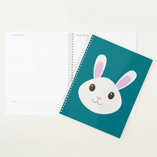 Cute Bunny Rabbit Notebook Planner (Display)