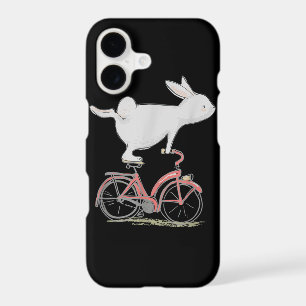 Cute Bunny Rabbit On Bike Cycling Bicycle