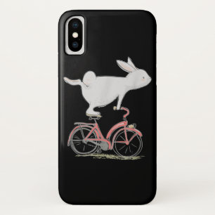 Cute Bunny Rabbit On Bike Cycling Bicycle iPhone X Case
