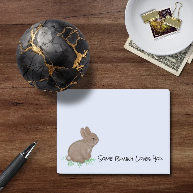 Cute Bunny Rabbit Personalised Post-it Notes (Cute Bunny Rabbit Personalized Post-it Notes)