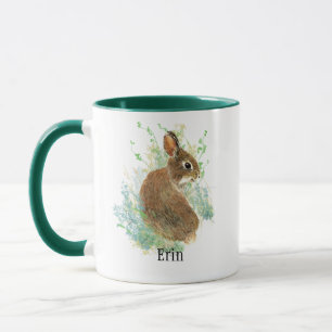 Cute Bunny Rabbit Pet Animal Custom Name   Mug