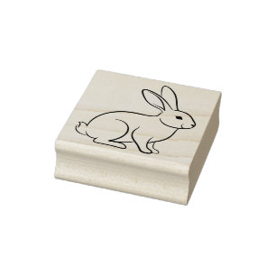 Cute Bunny Rabbit Rubber Stamp