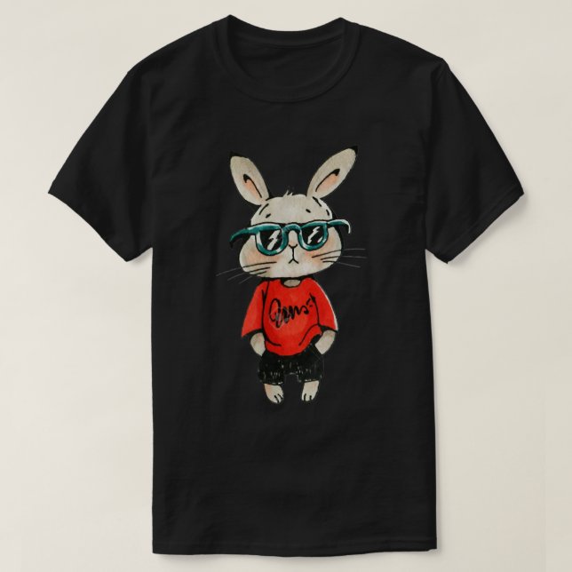 cute bunny rabbit T-Shirt (Design Front)