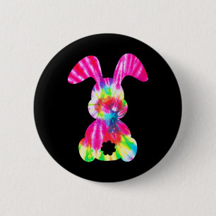 Cute Bunny - Rabbit Tie Dye Bow - Tie Easter Day G 6 Cm Round Badge