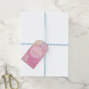 Cute bunny rainbow gift tags